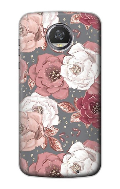 S3716 Rose Floral Pattern Case For Motorola Moto Z2 Play, Z2 Force
