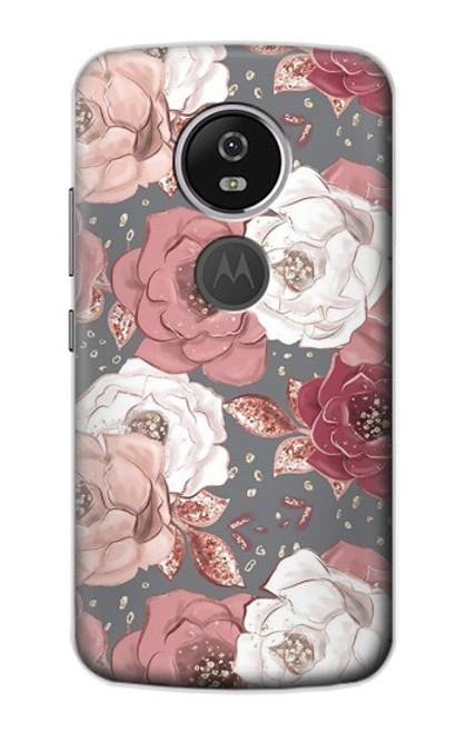 S3716 Rose Floral Pattern Case For Motorola Moto E5 Plus
