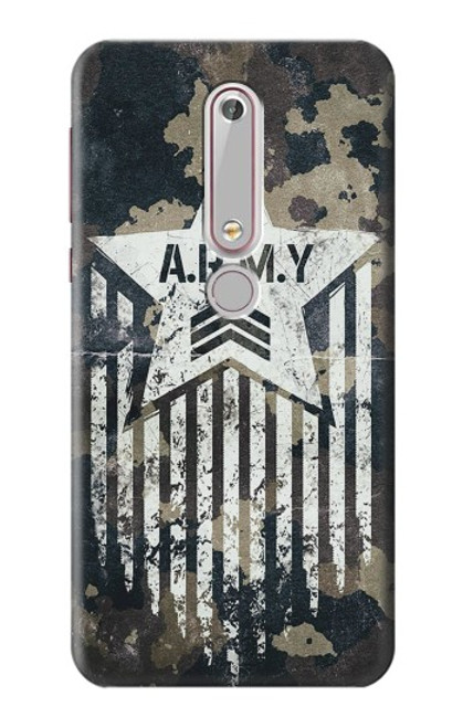 S3666 Army Camo Camouflage Case For Nokia 6.1, Nokia 6 2018