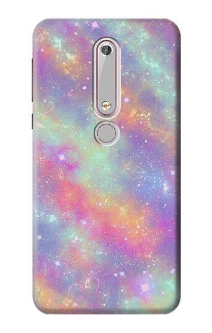 S3706 Pastel Rainbow Galaxy Pink Sky Case For Nokia 6.1, Nokia 6 2018