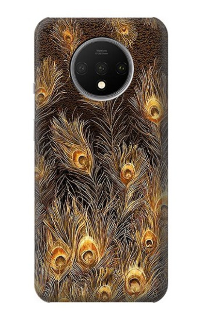 S3691 Gold Peacock Feather Case For OnePlus 7T