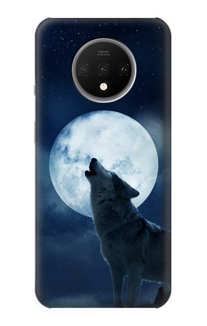 S3693 Grim White Wolf Full Moon Case For OnePlus 7T