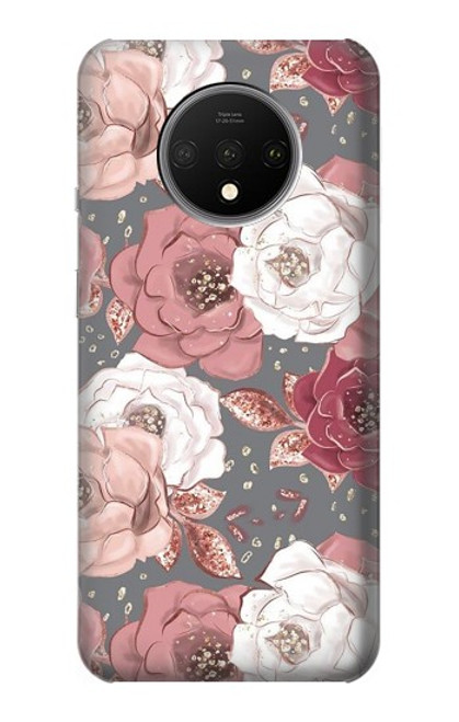 S3716 Rose Floral Pattern Case For OnePlus 7T