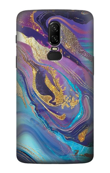 S3676 Colorful Abstract Marble Stone Case For OnePlus 6