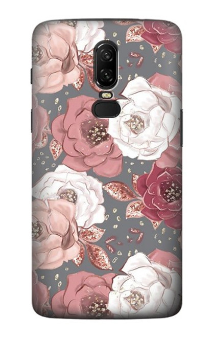 S3716 Rose Floral Pattern Case For OnePlus 6