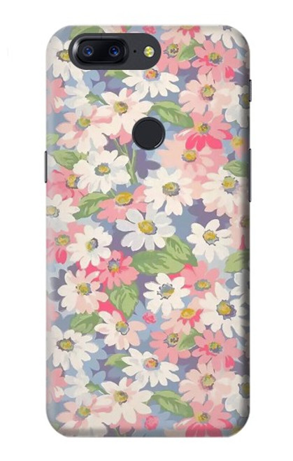 S3688 Floral Flower Art Pattern Case For OnePlus 5T