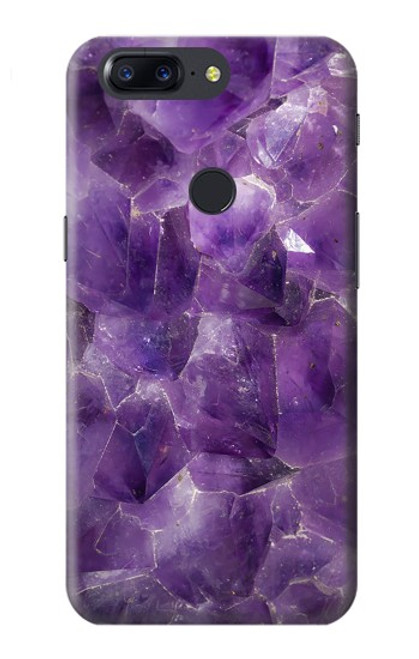 S3713 Purple Quartz Amethyst Graphic Printed Case For OnePlus 5T