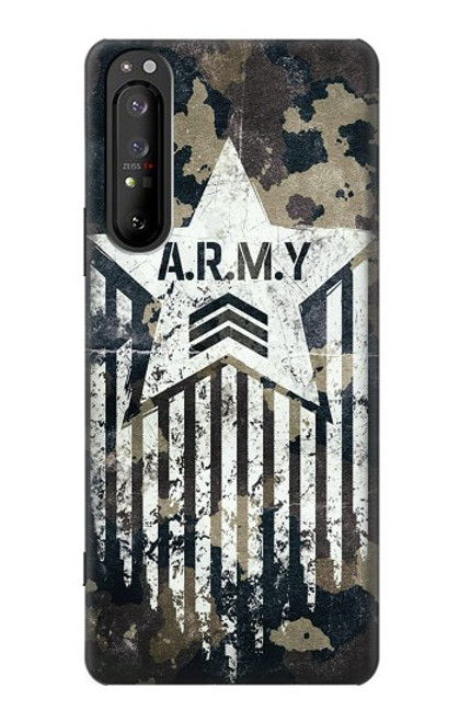S3666 Army Camo Camouflage Case For Sony Xperia 1 II