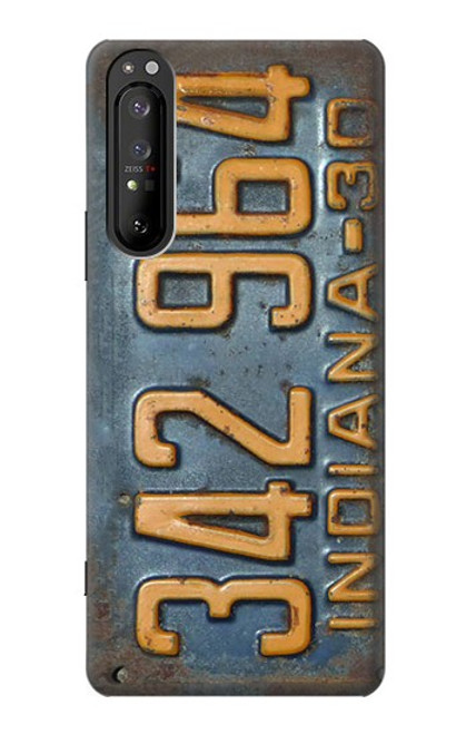 S3750 Vintage Vehicle Registration Plate Case For Sony Xperia 1 II