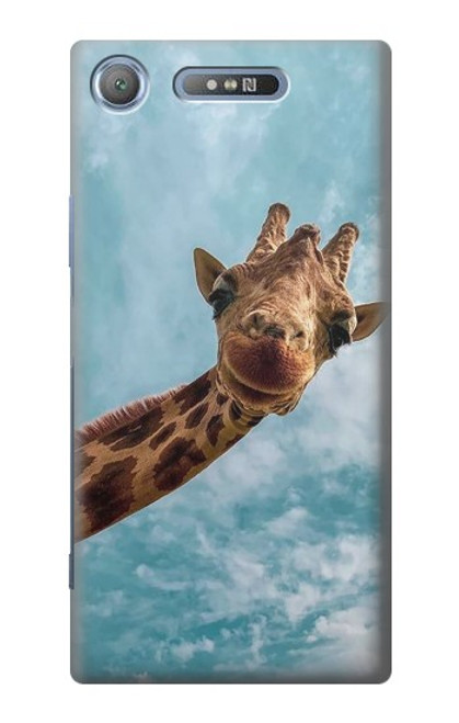 S3680 Cute Smile Giraffe Case For Sony Xperia XZ1