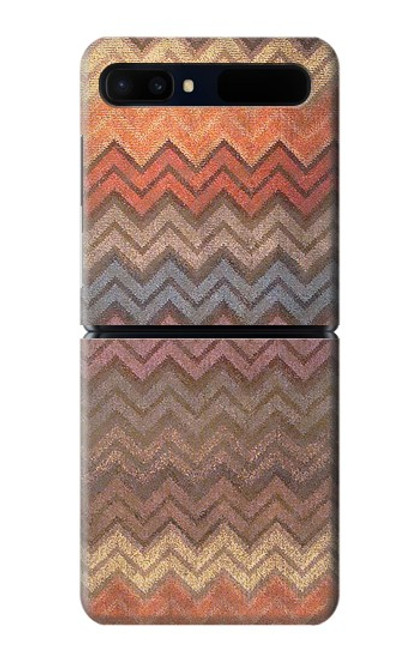 S3752 Zigzag Fabric Pattern Graphic Printed Case For Samsung Galaxy Z Flip 5G