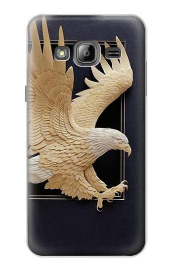 S1383 Paper Sculpture Eagle Case For Samsung Galaxy J3 (2016)