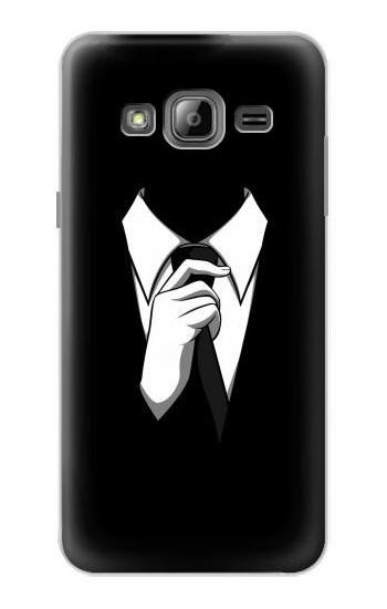 S1591 Anonymous Man in Black Suit Case For Samsung Galaxy J3 (2016)