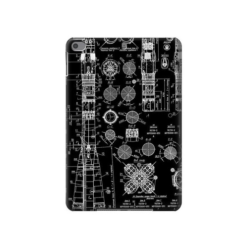 S3436 Apollo Blue Print Hard Case For iPad mini 4, iPad mini 5, iPad mini 5 (2019)