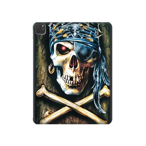 S0151 Pirate Skull Punk Rock Hard Case For iPad Pro 11 (2021,2020,2018, 3rd, 2nd, 1st)