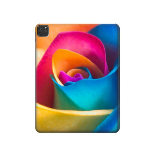 S1671 Rainbow Colorful Rose Hard Case For iPad Pro 11 (2021,2020,2018, 3rd, 2nd, 1st)