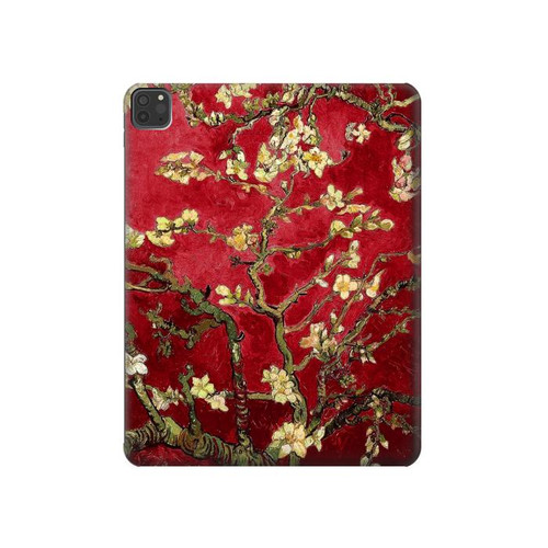 S2414 Red Blossoming Almond Tree Van Gogh Hard Case For iPad Pro 11 (2021,2020,2018, 3rd, 2nd, 1st)