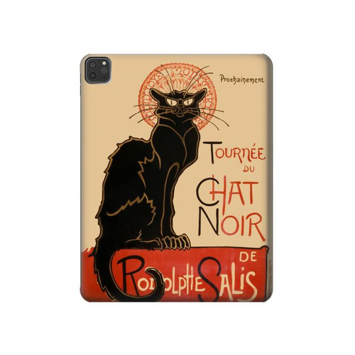 S2739 Chat Noir Black Cat Vintage Hard Case For iPad Pro 11 (2021,2020,2018, 3rd, 2nd, 1st)