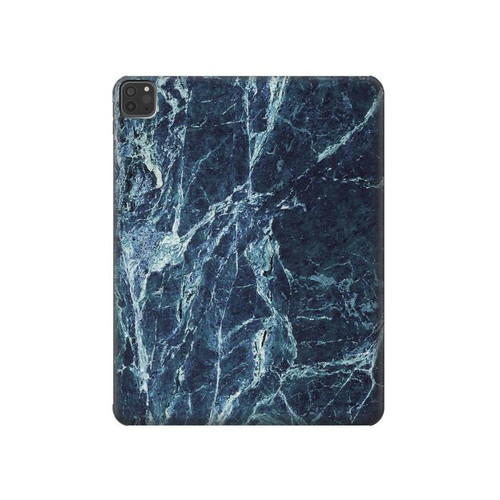 S2799 Light Blue Marble Stone Graphic Printed Hard Case For iPad Pro 11 (2021,2020,2018, 3rd, 2nd, 1st)