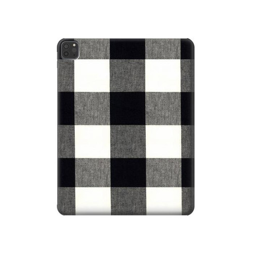 S2842 Black and White Buffalo Check Pattern Hard Case For iPad Pro 11 (2021,2020,2018, 3rd, 2nd, 1st)