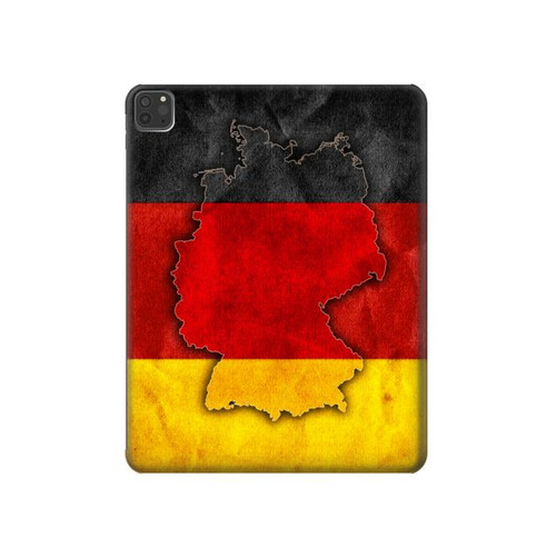 S2935 Germany Flag Map Hard Case For iPad Pro 11 (2021,2020,2018, 3rd, 2nd, 1st)