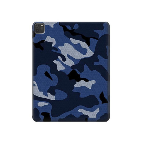 S2959 Navy Blue Camo Camouflage Hard Case For iPad Pro 11 (2021,2020,2018, 3rd, 2nd, 1st)