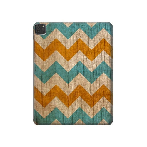 S3033 Vintage Wood Chevron Graphic Printed Hard Case For iPad Pro 11 (2021,2020,2018, 3rd, 2nd, 1st)