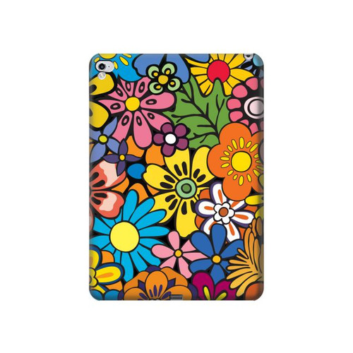 S3281 Colorful Hippie Flowers Pattern Hard Case For iPad Pro 12.9 (2015,2017)