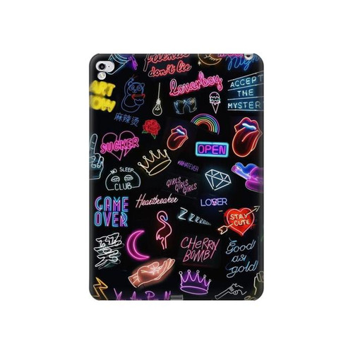 S3433 Vintage Neon Graphic Hard Case For iPad Pro 12.9 (2015,2017)
