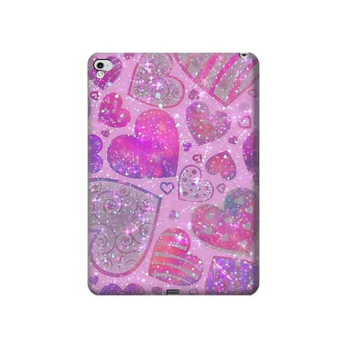 S3710 Pink Love Heart Hard Case For iPad Pro 12.9 (2015,2017)