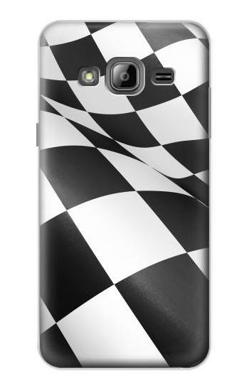 S2408 Checkered Winner Flag Case For Samsung Galaxy J3 (2016)