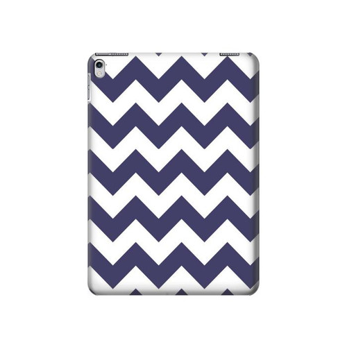 S2345 Navy Blue Shavron Zig Zag Pattern Hard Case For iPad 9.7 (2017,2018), iPad 6, iPad 5