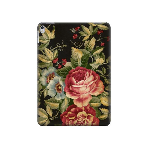 S3013 Vintage Antique Roses Hard Case For iPad 9.7 (2017,2018), iPad 6, iPad 5