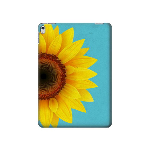 S3039 Vintage Sunflower Blue Hard Case For iPad 9.7 (2017,2018), iPad 6, iPad 5