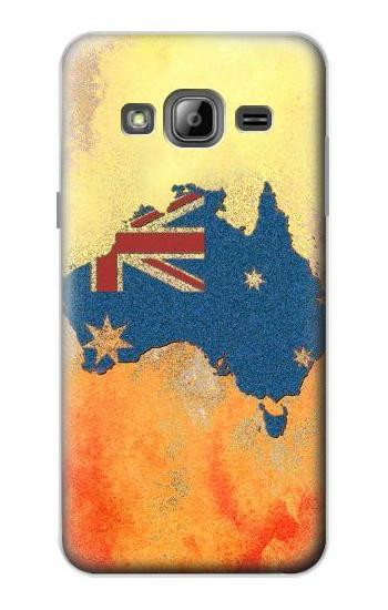 S2494 Australia Flag Map Rock Texture Case For Samsung Galaxy J3 (2016)
