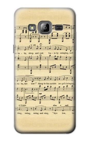 S2504 Vintage Music Sheet Case For Samsung Galaxy J3 (2016)
