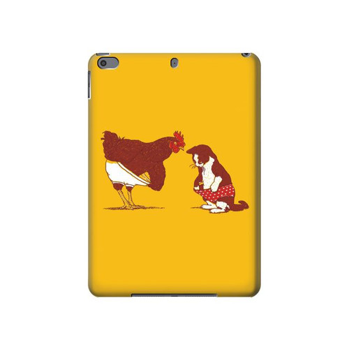 S1093 Rooster and Cat Joke Hard Case For iPad Pro 10.5, iPad Air (2019, 3rd)