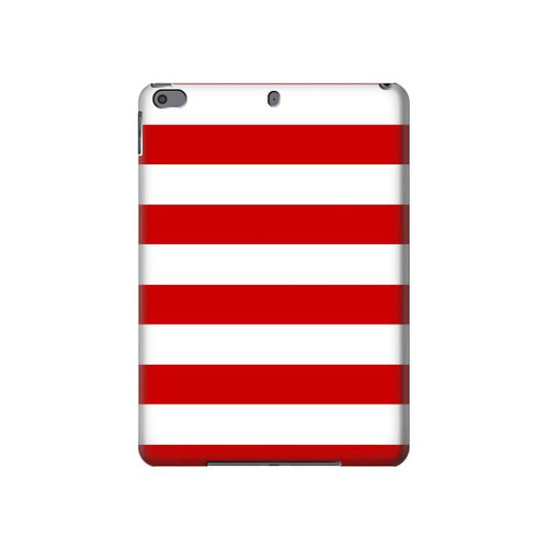 S2364 Red and White Striped Hard Case For iPad Pro 10.5, iPad Air (2019, 3rd)