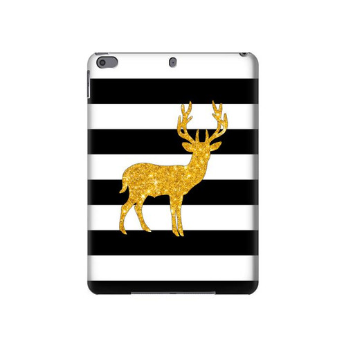 S2794 Black and White Striped Deer Gold Sparkles Hard Case For iPad Pro 10.5, iPad Air (2019, 3rd)