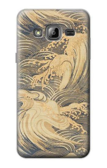 S2680 Japan Art Obi With Stylized Waves Case For Samsung Galaxy J3 (2016)