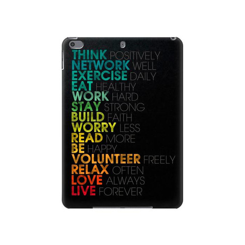 S3523 Think Positive Words Quotes Hard Case For iPad Pro 10.5, iPad Air (2019, 3rd)