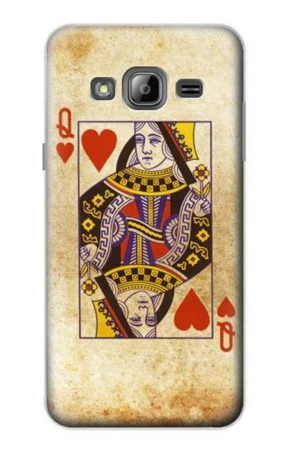 S2833 Poker Card Queen Hearts Case For Samsung Galaxy J3 (2016)