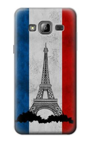 S2859 Vintage France Flag Eiffel Tower Case For Samsung Galaxy J3 (2016)