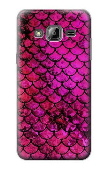 S3051 Pink Mermaid Fish Scale Case For Samsung Galaxy J3 (2016)