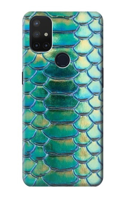 S3414 Green Snake Scale Graphic Print Case For OnePlus Nord N10 5G