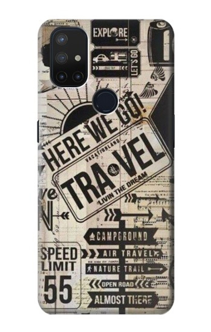 S3441 Vintage Travel Case For OnePlus Nord N10 5G