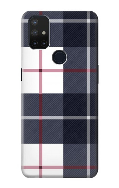 S3452 Plaid Fabric Pattern Case For OnePlus Nord N10 5G