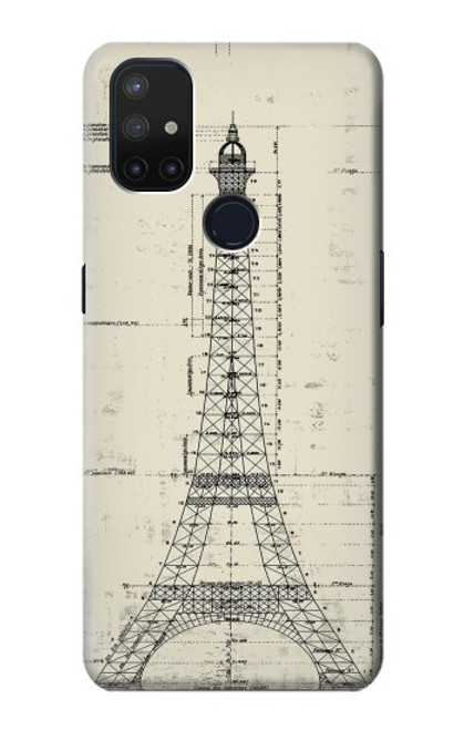 S3474 Eiffel Architectural Drawing Case For OnePlus Nord N10 5G