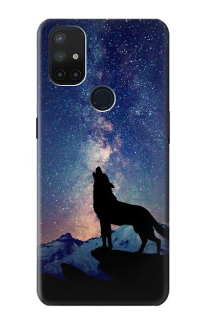 S3555 Wolf Howling Million Star Case For OnePlus Nord N10 5G