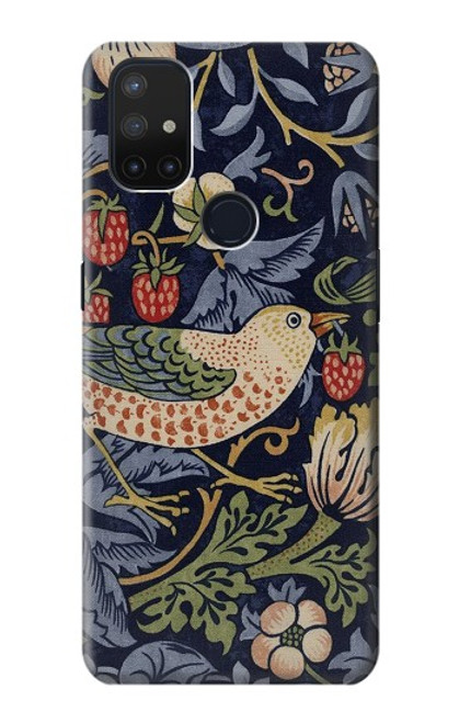 S3791 William Morris Strawberry Thief Fabric Case For OnePlus Nord N10 5G